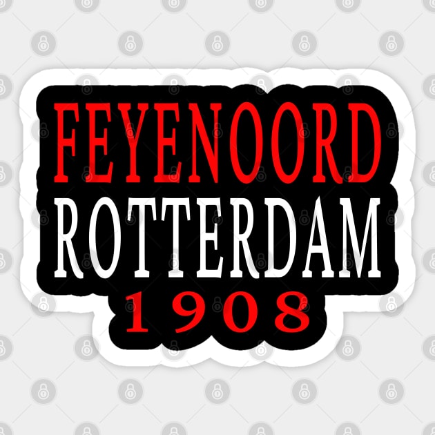 Feyenoord Rotterdam 1908 Classic Sticker by Medo Creations